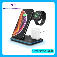 Multifunctional Wireless Charger Three In One Charging Base For Iphone Android  Phone Watch Headset