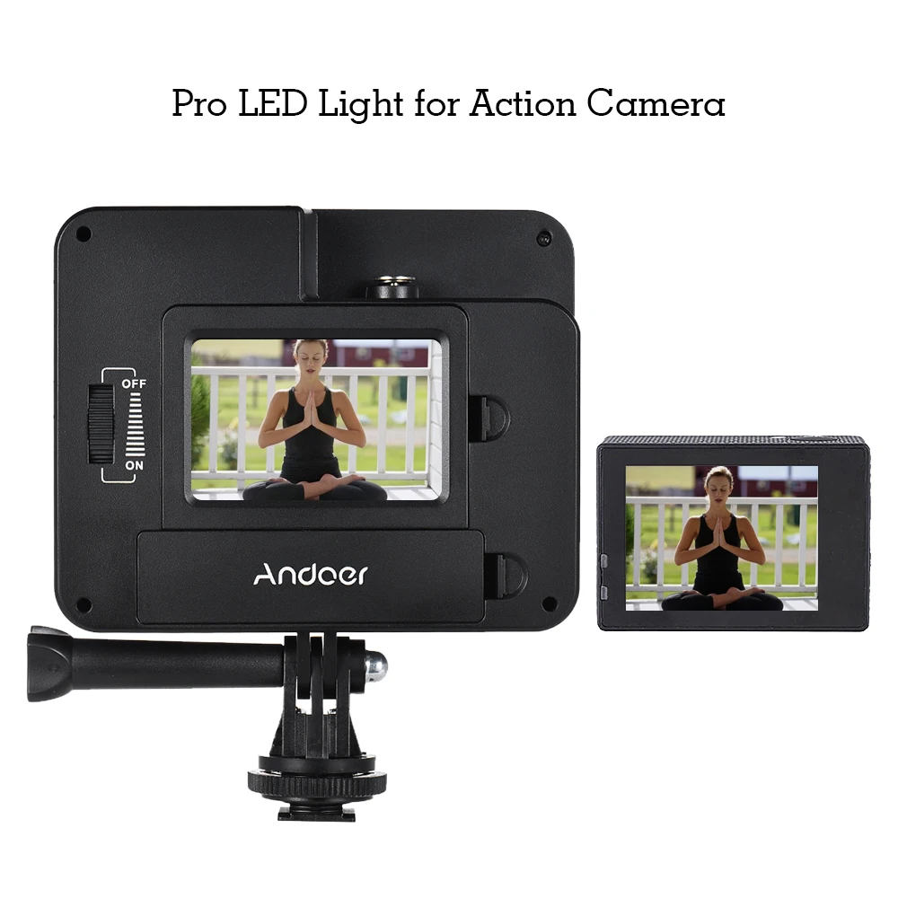Светодиодное кольцо Andoer для экшн-камеры с регулируемой яркостью 80 шт шариков