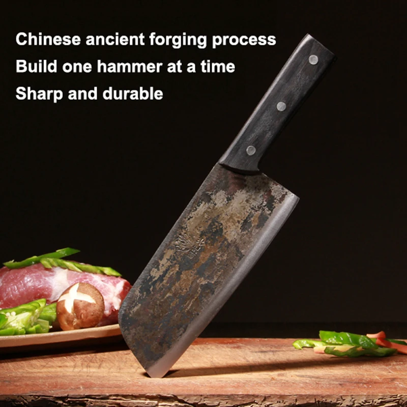 

Ручной Кованый кухонный нож из высокоуглеродистой стали, кухонный нож, Дамский нож для нарезки, кухонный нож для мяса, нож ручной работы, нож...