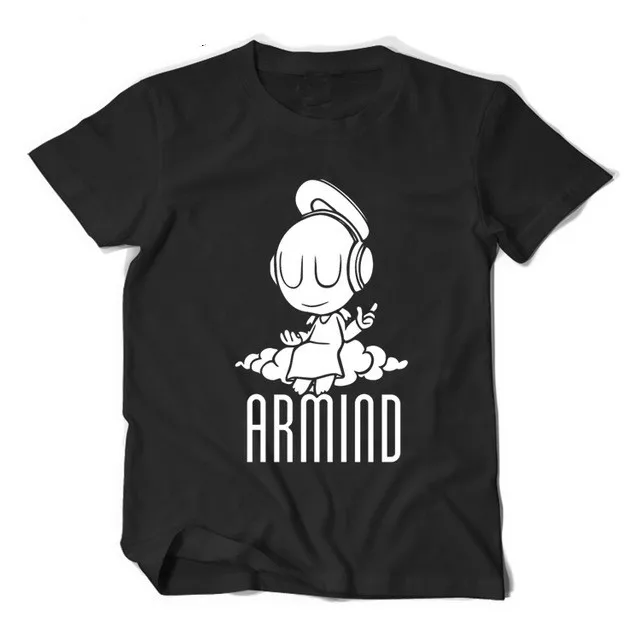 Женские/мужские хлопковые футболки Bellflower летняя футболка с надписью Music Star DJ Armin