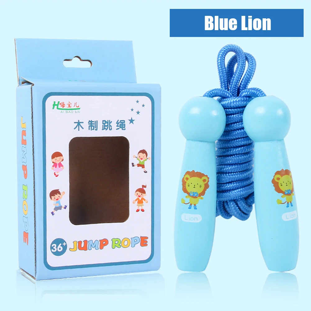 

Kindergarten Pupils Middle School Students Sports Jump Rope Fitness Jump Rope Children Cartoon Animal Wooden Skipping Rope