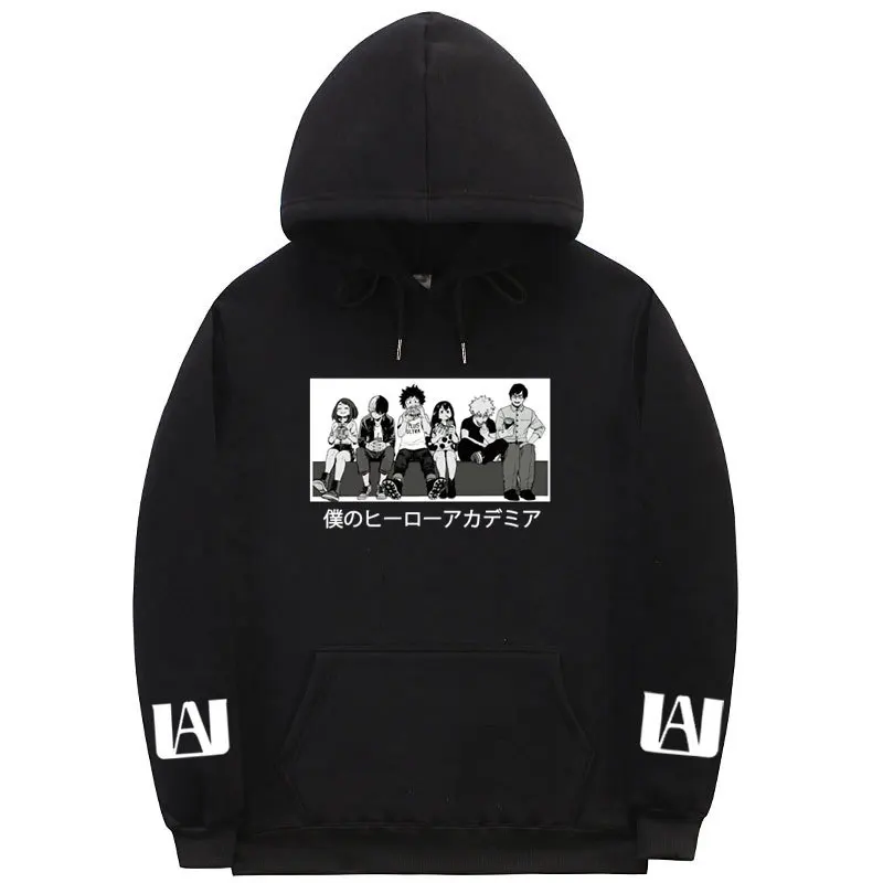 

Толстовка мужская с длинным рукавом и принтом героев аниме героев моя геройская академия