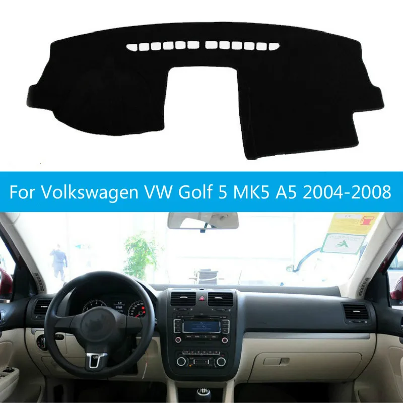 

Car Dashboard Cover Dash Mat For Volkswagen VW Golf 5 MK5 A5 2004 2005 2006 2007 2008 Dashmat Pad Carpet Sun Shade Car Styling