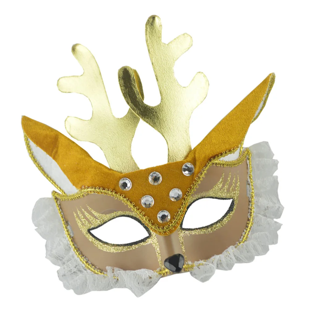 

Decoration Use Lace Deer Shape Mask Masquerade Animal Mask