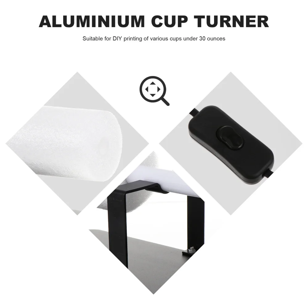 

1 Set Cup Turner Electric DIY Cup Rotator Tools for Crafts Tumbler Mug Tintage - US Plug
