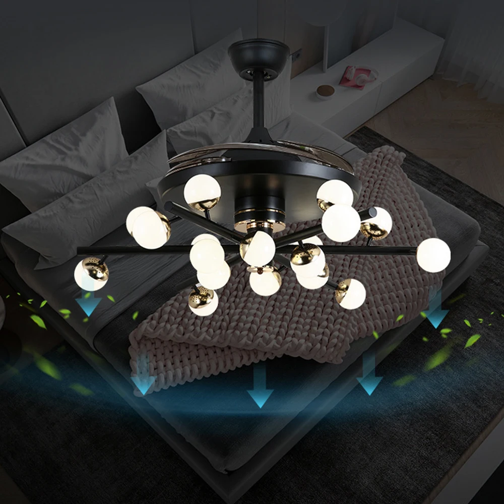 Творческий потолочный вентилятор люстра дистанционный пульт современный Тихая