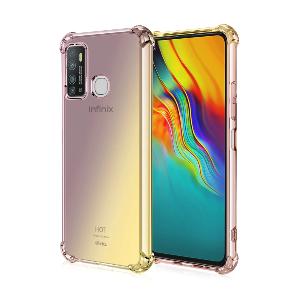 double color transparent phone case for infinix hot 10 lite 10t note 10pro hot 10i 9 note 7 8i zero 8 soft silicone cover fundas free global shipping