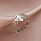 Кольцо Lucktune из нержавеющей стали для женщин и мужчин, украшение с любовным сердцем, простой дизайн в эстетике, подарок для женщин, друзей, пар