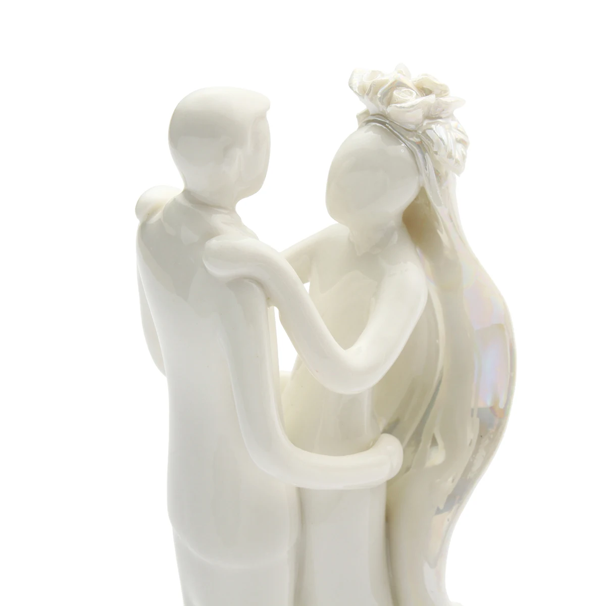 

Ceramics Wedding Cake Topper For Anniversary Marriage Bridal Shower Party Pearl Color Bride Groom Couple Topper Decoration