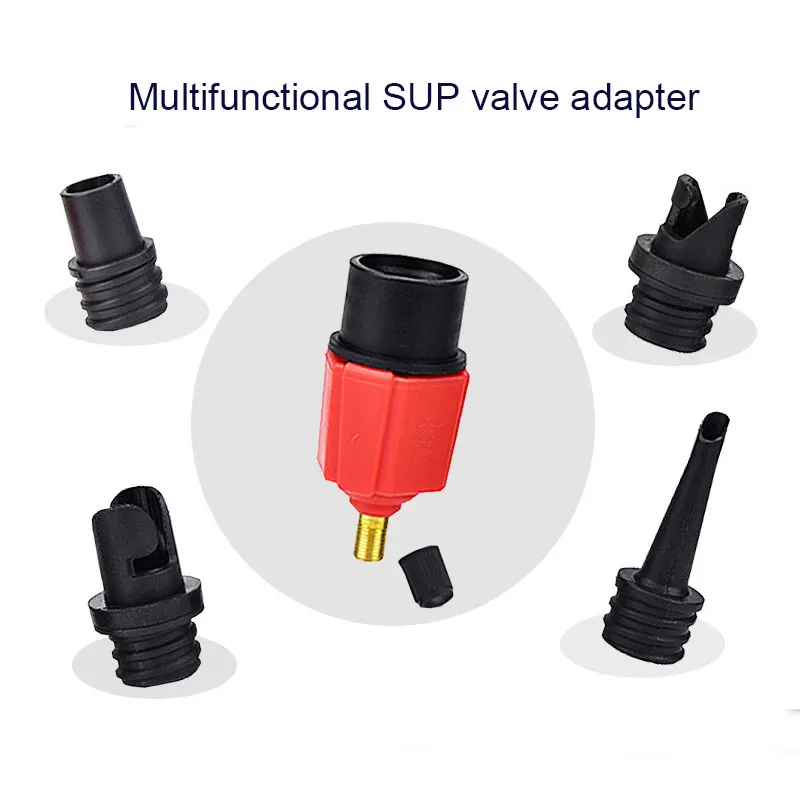 

Newly Inflatable Pump Adaptor Air Pump Converter with 4 Types Air Valve Nozzles Multifunction Conversion Head BN99