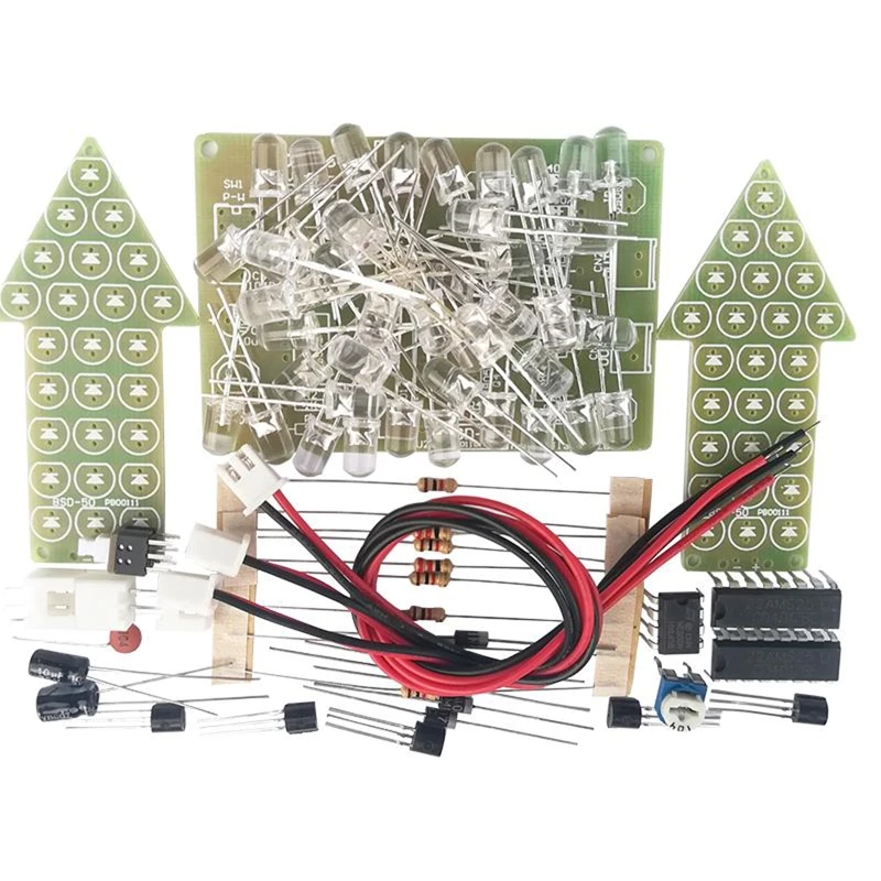 

DIY Kit Red Blue Dual-Color Flashing Light LED Flashing Display Module Analog Traffic Signal Indicator Soldering Training H9EB