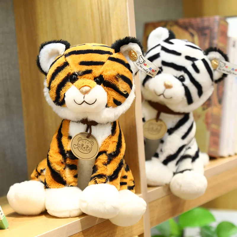 

1pc 25/35cm Cartoon Striped Tiger Plush Toys Lovely Dolls Stuffed Soft Animal Pillow Birthday Decor Accompany Toys for Baby