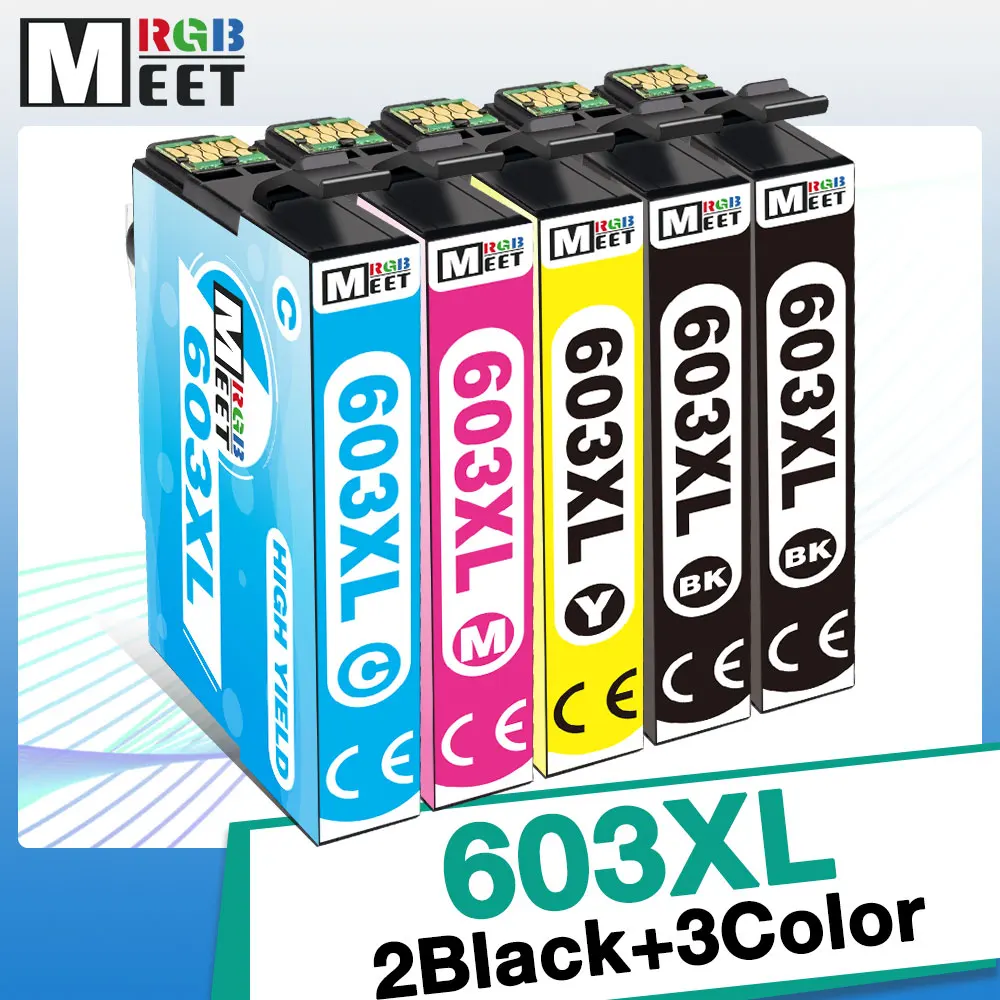 

Чернильные картриджи MeetRGB для EPSON 603XL, 603, T603XL, E-603XL, T603 XL, домашний принтер Expression Home XP-2105, XP-3100, XP-3105