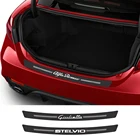 Защитная Наклейка из углеродного волокна для багажника автомобиля, наклейка для Alfa Romeo Giulia 147 156 159 Mito Stelvio Q4 Sportiva аксессуары для Giulietta