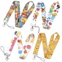 cartoon anime funny mobile phone lanyard keychain neck straps usb gym id pass card badge holder diy hanging rope accessories
