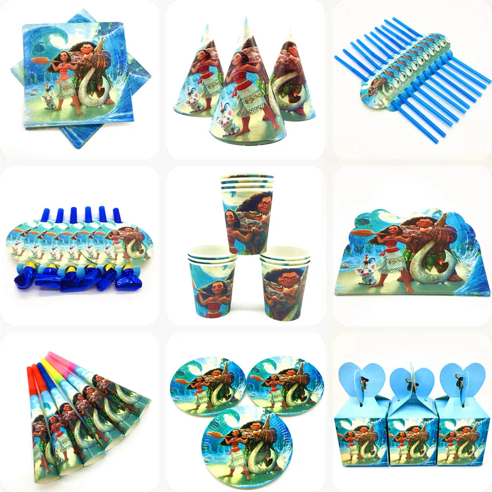 Аксессуары для украшения дня рождения Disney Моана детская посуда детского чашки