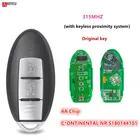 Keyecu Новый дистанционный смарт ключ-брелок 2 кнопки FSK 315 МГц для Nissan Aatima X-trail Qashqai 2013 +,FCC, аддитивного цветового пространства: KR5S180144014 S180144101