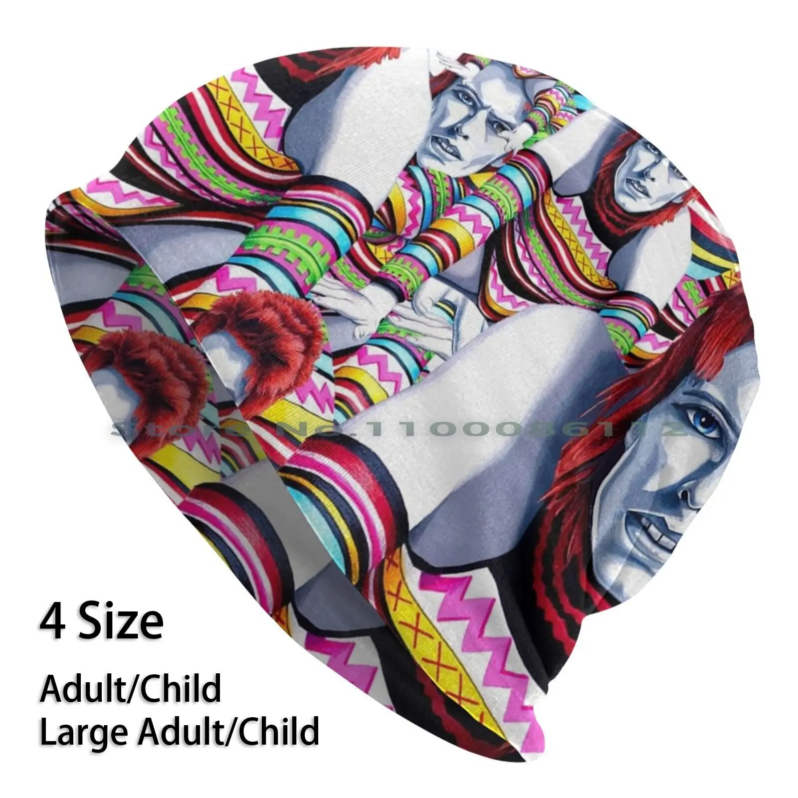 

Ziggy Bowie Beanies Knit Hat Ziggy Bowie David Rocknroll Animal Trippy Glammy Brimless Knitted Hat Skullcap Gift Casual Creative