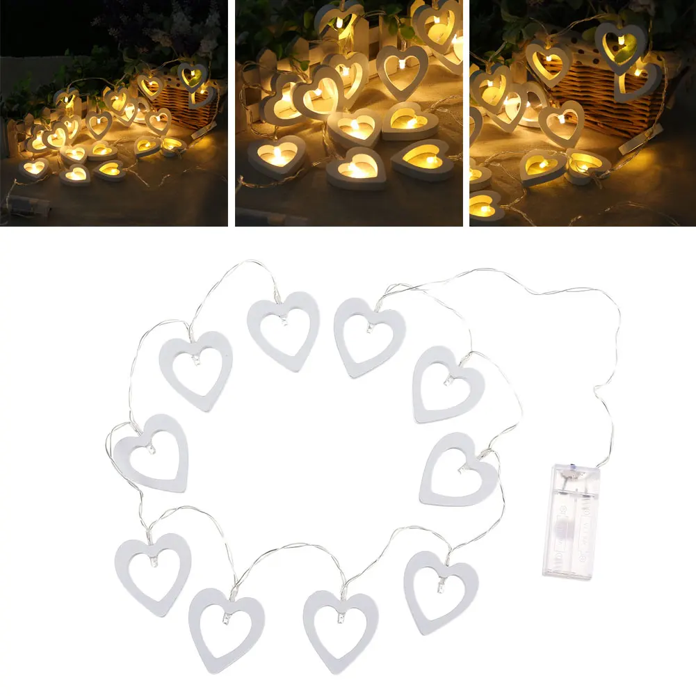 

Love Heart Shape Light String Creative LED String Light Valentines Day Decorations Lights Home Christmas Wedding Valentines Day