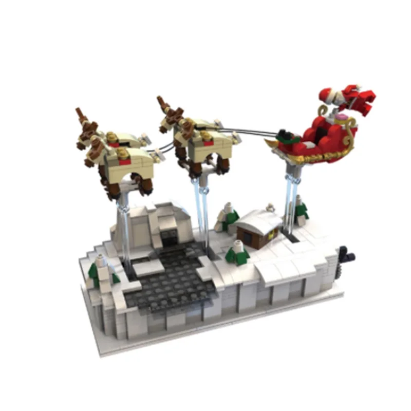 

IN STOCK NO BOX 49007 flying Christmas Eve sleigh elk building block toy Christmas gift support drop shipping 759PCS
