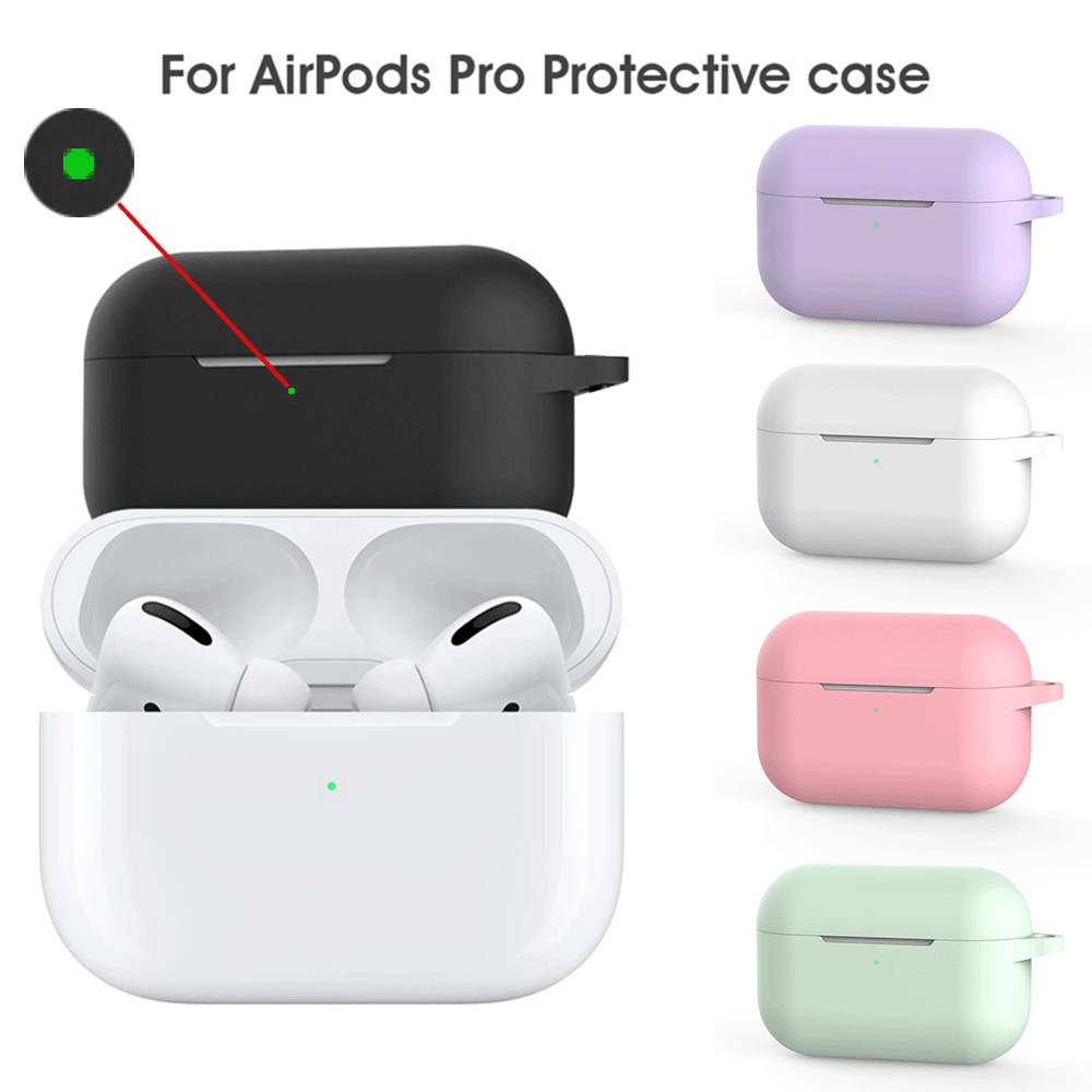 Силиконовый чехол для Airpods Pro беспроводной Bluetooth Apple наушников Air Pods 3