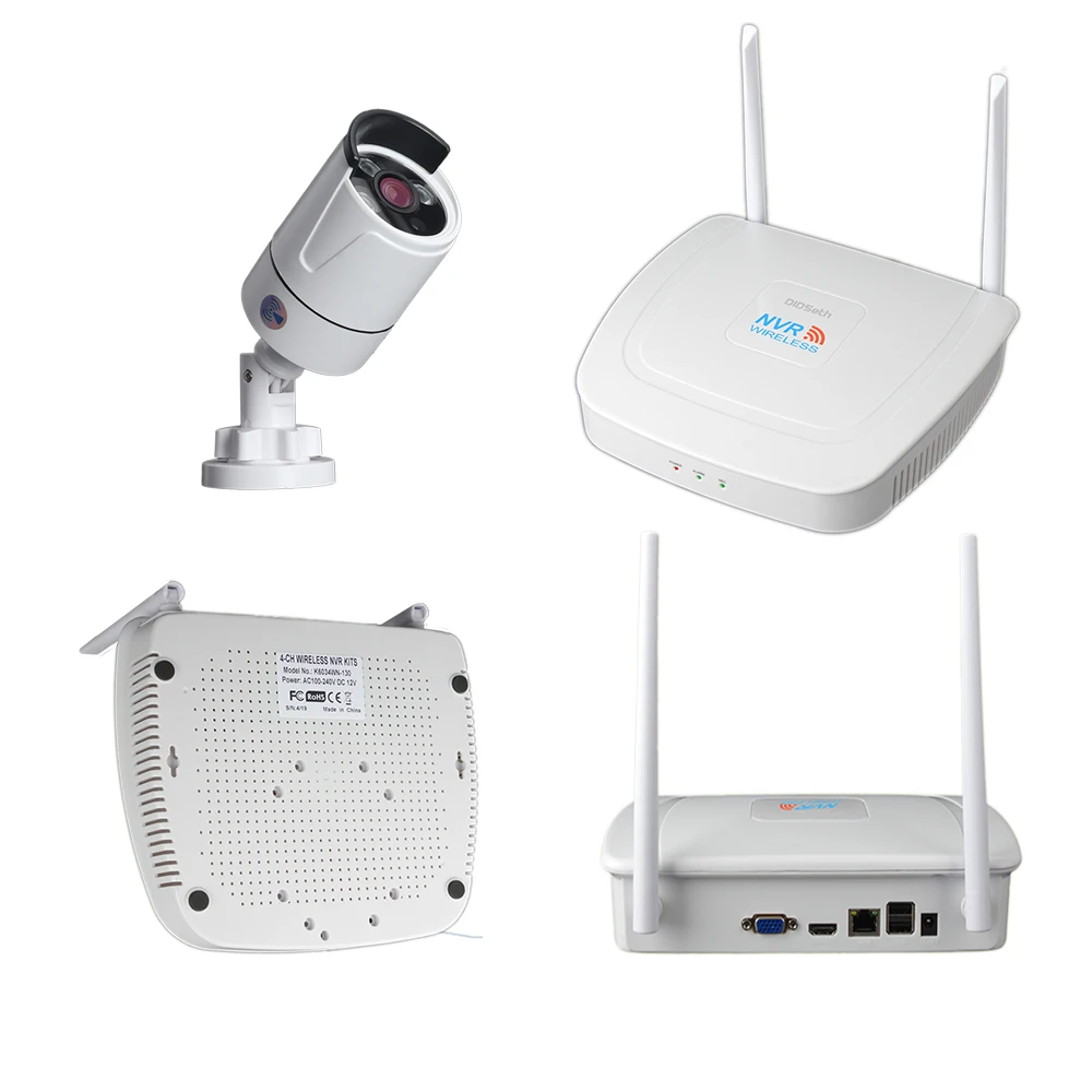 Комплект беспроводного видеорегистратора DIDSeth 4 канала 1080P Wi Fi сетевой