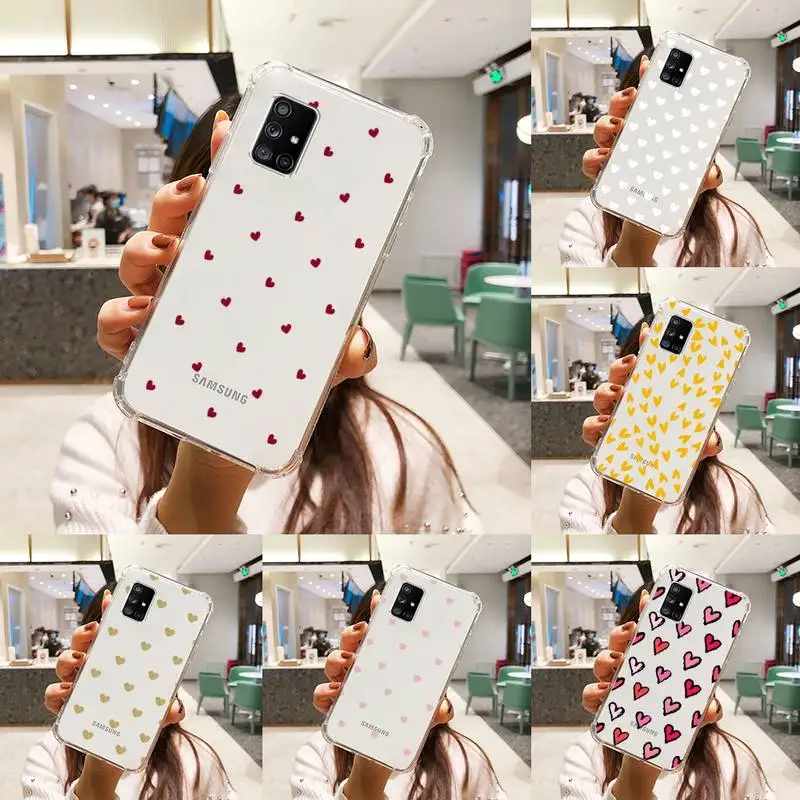 

love Phone Case Transparent For Samsung A51 A50 A71 A70 A81 M60S Note S21 S 20 10 9 8 11 E Plus Ultra