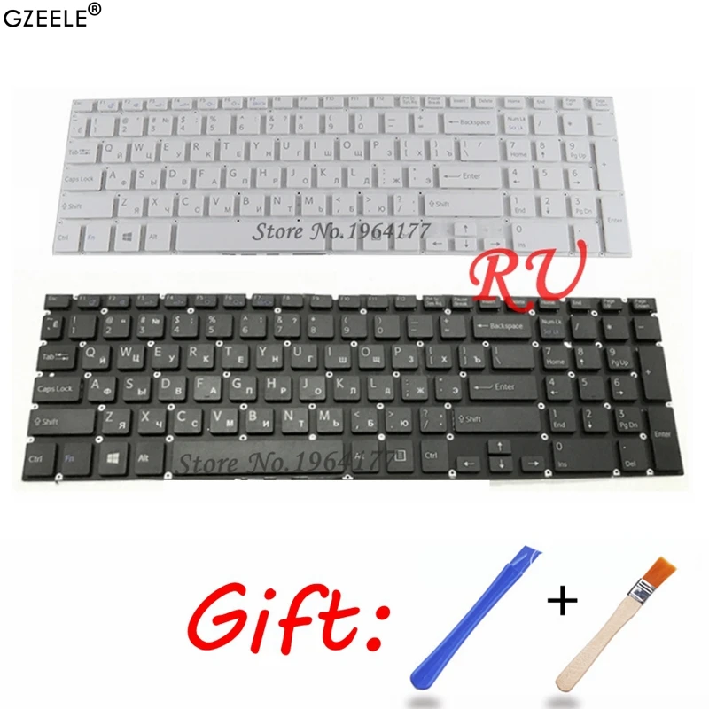 Русская клавиатура для ноутбука Sony VAIO SVF152C29V SVF153A1QT SVF152 SVF15A100C SVF152100C SVF153 SVF1521Q1RW SVF15 - изображение
