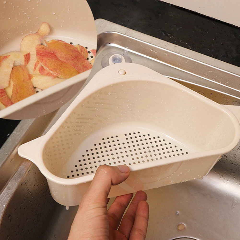 

Triangle Kitchen Sink Shelf Drain Rack Bathroom Hanging Storage Holder Basket