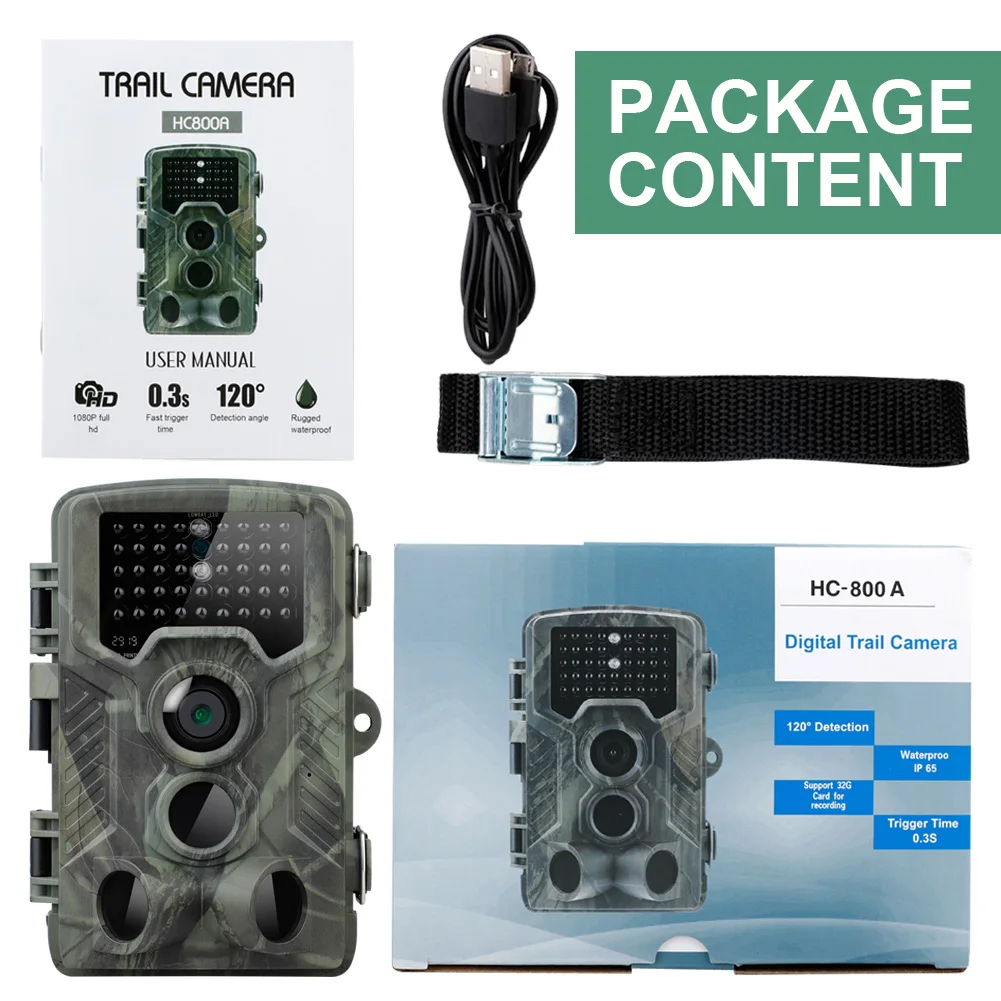 

20MP HD 1080P Trail Hunting Camera Wildlife Trail Night Scouting IR Camera Photo Traps Track for Outdoor Hunting Scouting Game
