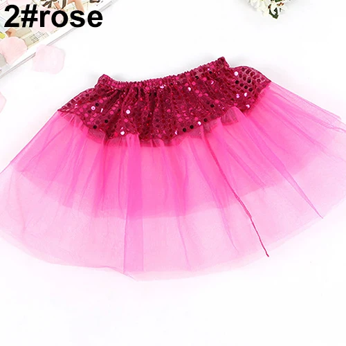 

Cute Girl Kid Dancewear Tulle Sequin Princess Skirt Dance Party Pettiskirt