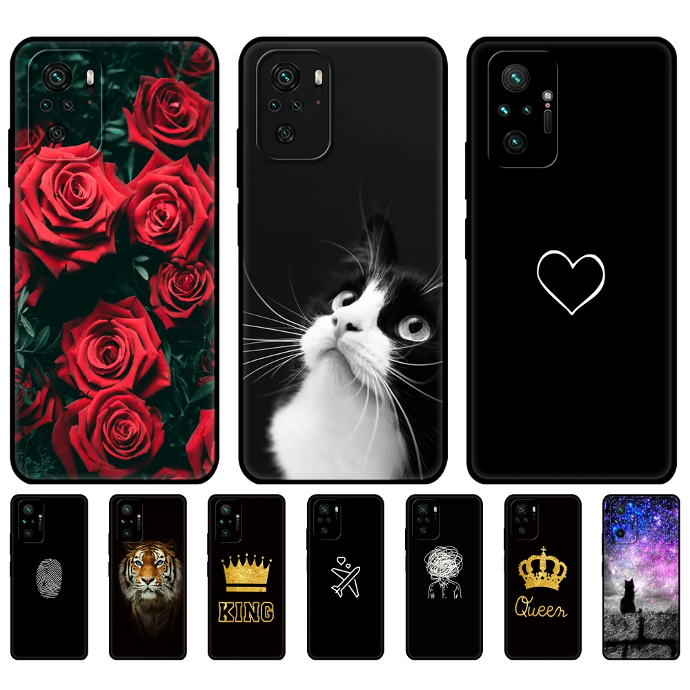 For Xiaomi Redmi Note 10 Case 4G 5G Back cover For Redmi Note 10 Pro Phone Cover on Redmi Note 10S bumper silicon black tpu case