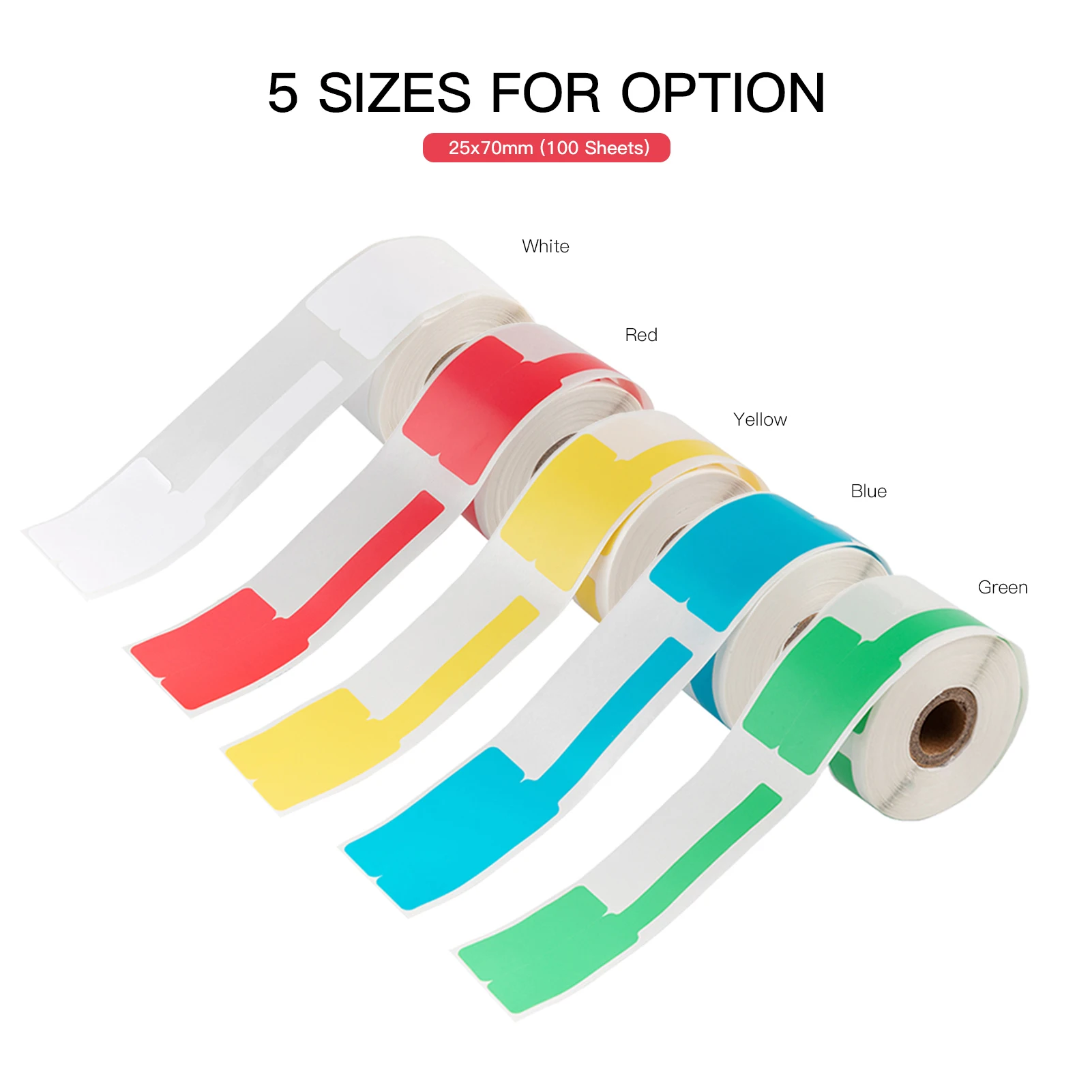 

Aibecy F-Shape Cable Label Paper Self-Adhesive Jewelry LabelPaper Thermal Printing Paper 100sheets/roll For Phomemo M110 Printer