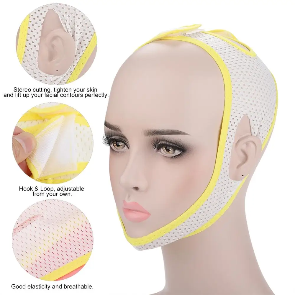 

3D V Face Slimming Mask Massage Relaxtion Facial Slim Up Belt Lifting Chin Thin Cheek Sauna Bandage Loss Face Belts Breathable