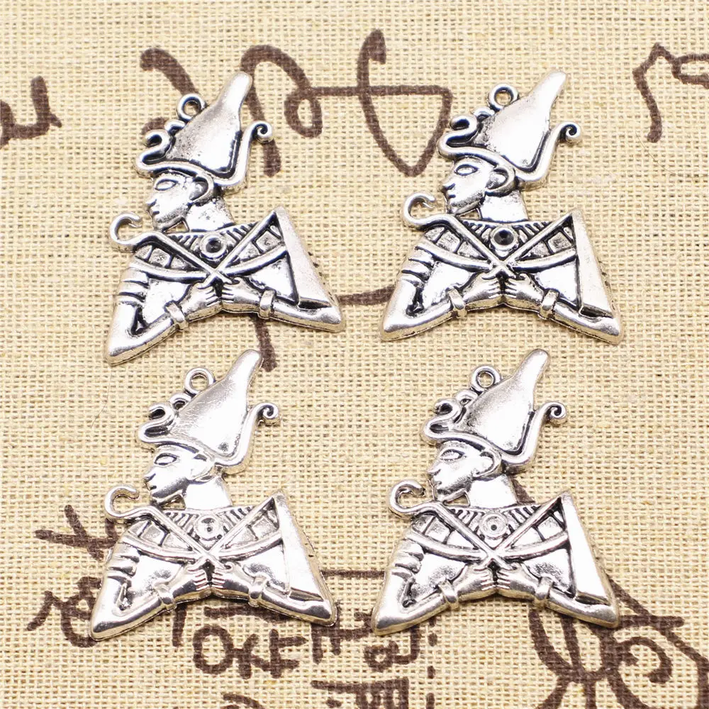 

Charm For Making Jewelry Pendants Antique Silver Color Soldier 35x30mm 2pcs