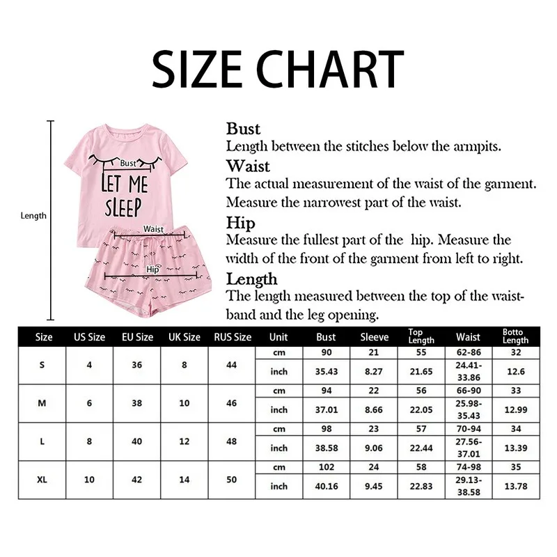 

Women's Sleepwear Cute Cartoon Print Short Set Pajamas for Women Pajama Set Sweet Short Sleeve T Shirts & Shorts Summer Pijama