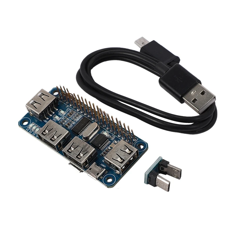 

4 Ports USB HUB HAT For Raspberry Pi 3 / 2 / Zero W Extension Board USB To UART For Serial Debugging Compatible With USB2.0/1.1