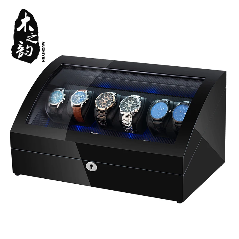 Автоматическая коробка для намотки часов устройство из ПЭ кожи с бесшумным