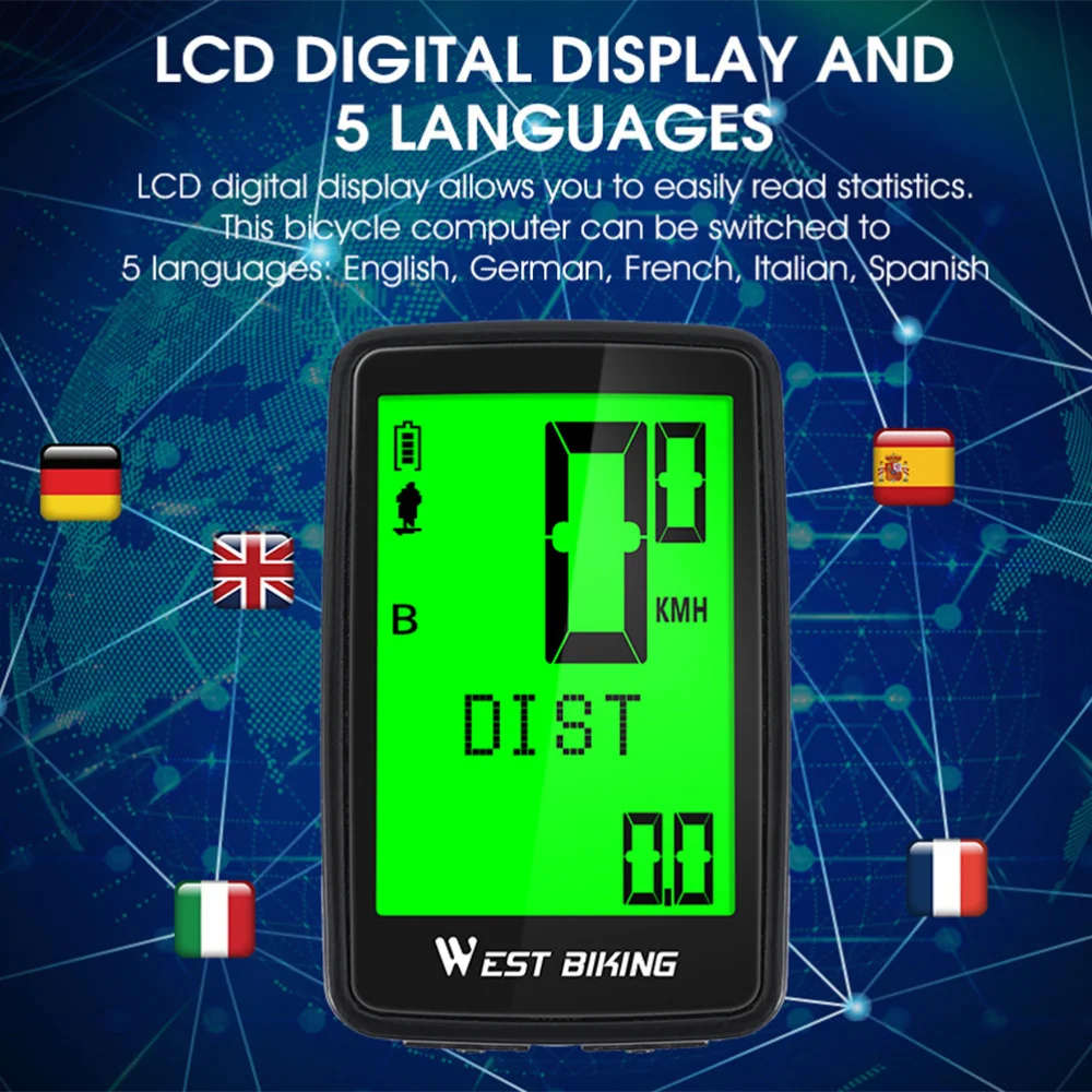 

1PC Speedometer Odometer Premium Waterproof Bike Computer