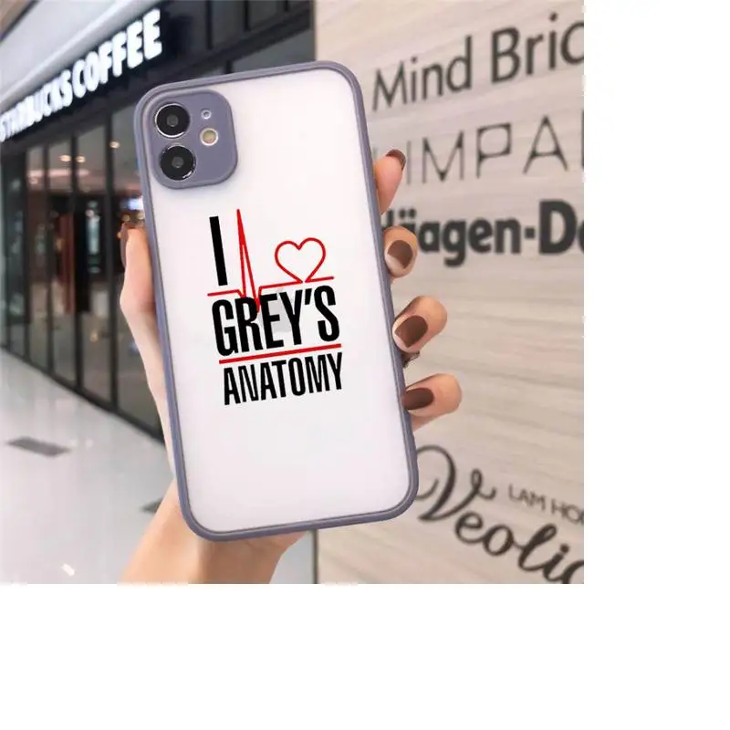 

Greys Anatomy Phone Case matte transparent For gray iPhone 7 8 x xs xr 11 12 pro plus max mini Clear Funda