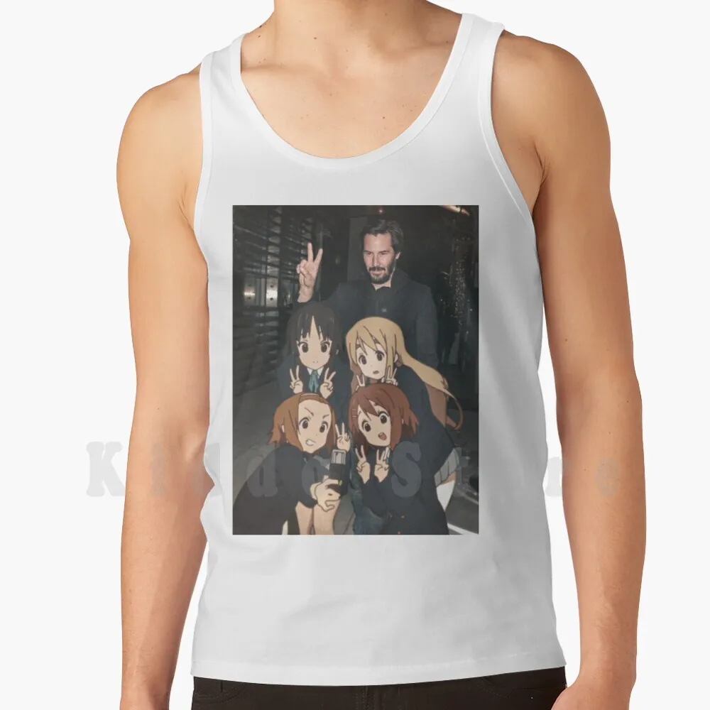 

Кеану-он! Майка без рукавов, майка, майка Кеану, Кеану, ривс, K On Kon Waifu Redlemon Gangsta с Waifu