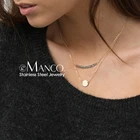 Ожерелье e-Manco женское, из нержавеющей стали, с подвеской в виде букв