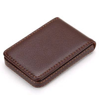 leather organizer business rfid credit card holder cowhide minimalist women travel card bag men small wallet
