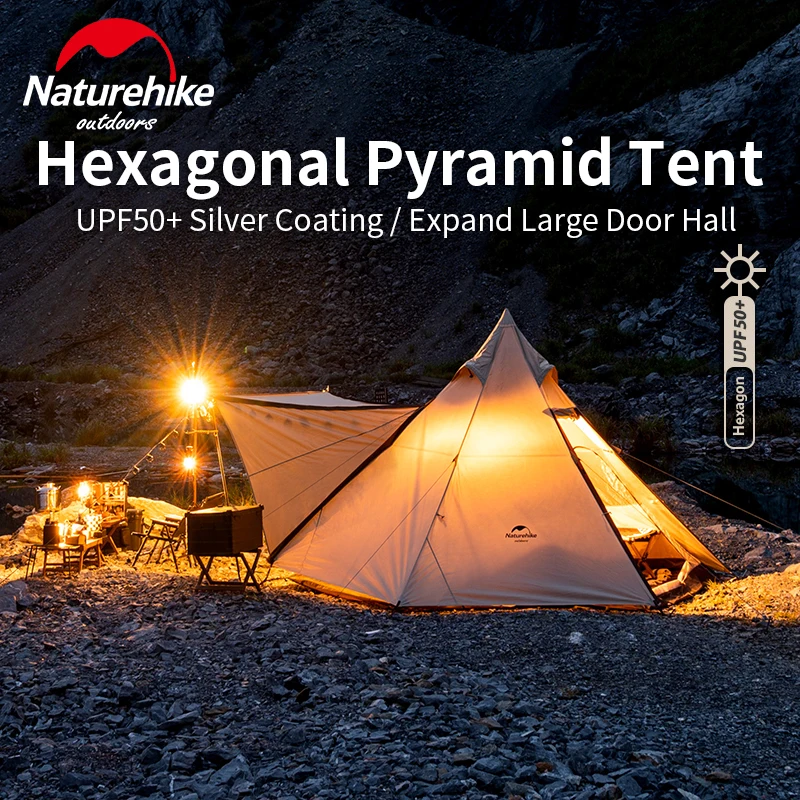 Палатка Naturehike на 3 4 человек большая палатка с коридором 1 7 м для кемпинга открытом