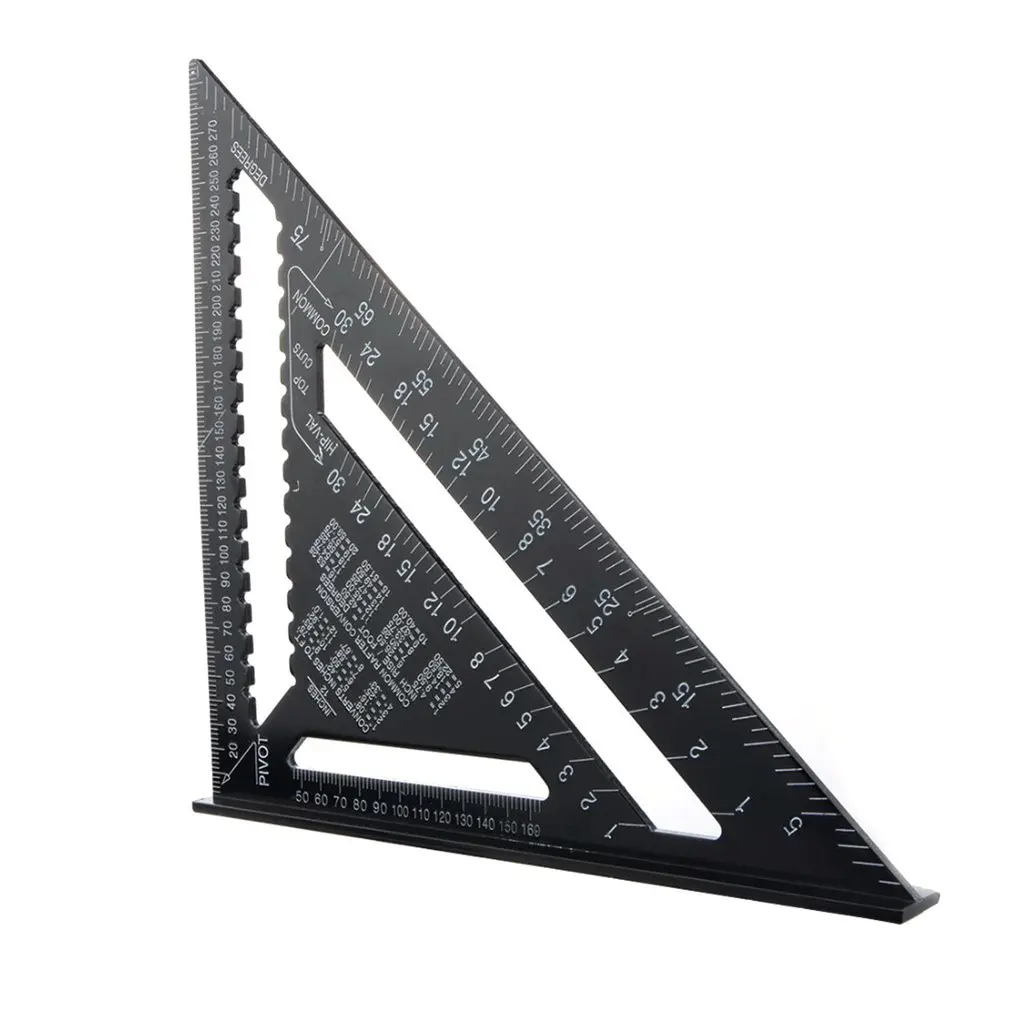 12 дюймов треугольная угловая линейка транспортир деревообрабатывающий