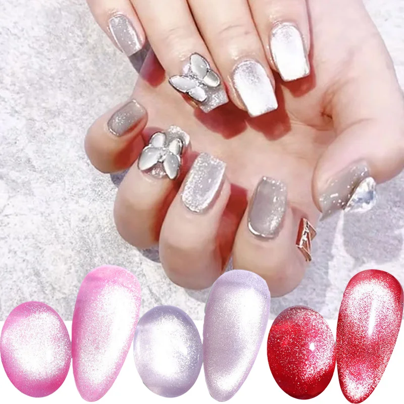 Гель лак для ногтей кошачий глаз постоянный гель полированный 9D Магнитный