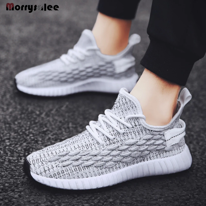 Модные мужские кроссовки сетчатая повседневная обувь на шнуровке легкая