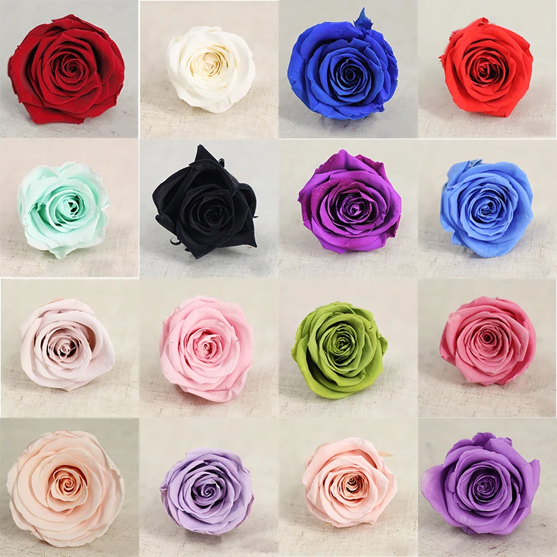 

Each Box Of 8 Immortal Rose Heads With A Diameter 4-5 cm Valentine's Day Gifts Flower Various Colors And Styles Home Decoration