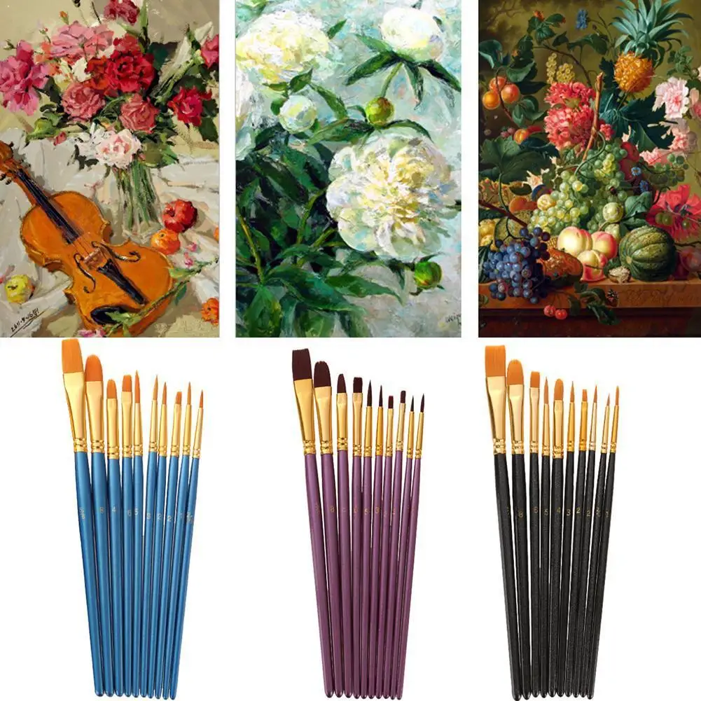 10 шт. многофункциональный крючок линия ручка деревянный полюс алюминий акварель
