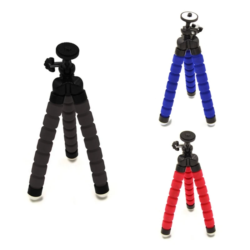 Flexible Sponge Octopus Mini Tripod With Bluetooth Remote Shutter For iPhone mini Camera Phone Holder clip stand | Электроника